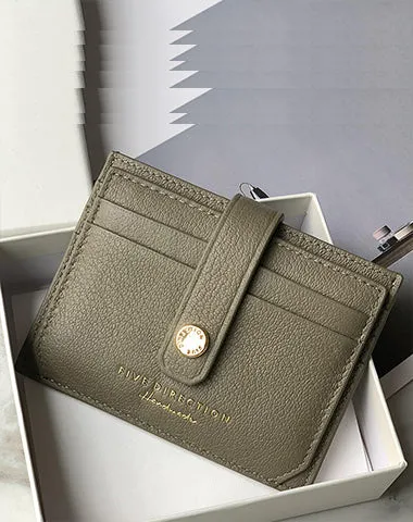 Cute Women Pink Sheepskin Card Holder Slim Card Wallet Pink Small Card Holder Credit Card Holder For Women