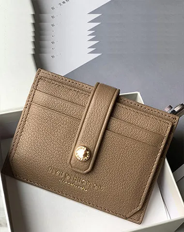 Cute Women Pink Sheepskin Card Holder Slim Card Wallet Pink Small Card Holder Credit Card Holder For Women
