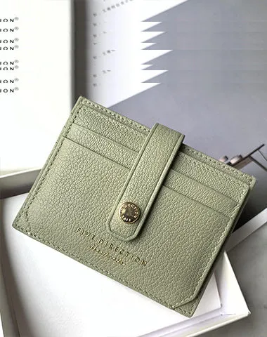 Cute Women Pink Sheepskin Card Holder Slim Card Wallet Pink Small Card Holder Credit Card Holder For Women