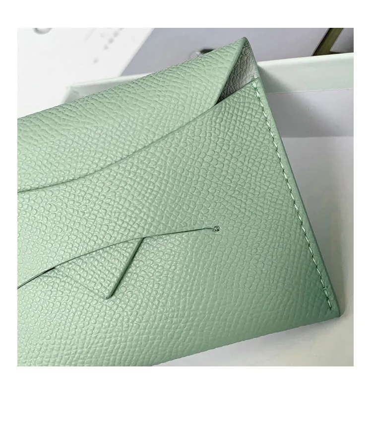 Cute Women Pink Vegan Leather Slim Card Holder Card Wallets Slim Change Wallet Credit Card Holder For Women