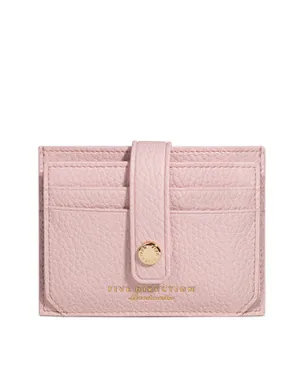 Cute Women Pink Vegan Leather Small Card Holder Card Wallet Slim Card Holder Credit Card Holder For Women