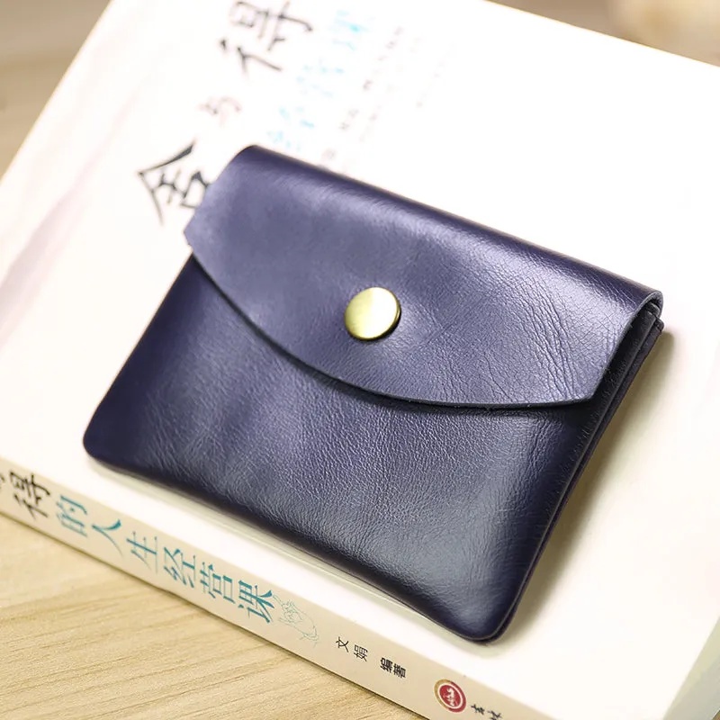 Cute Women Red Brown Leather Mini Card Wallet Coin Wallets Slim Change Wallets For Women