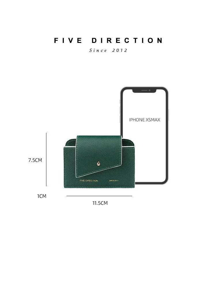 Cute Women Red Leather Card Holders Slim Card Wallet Coin Holder Change Wallet For Women