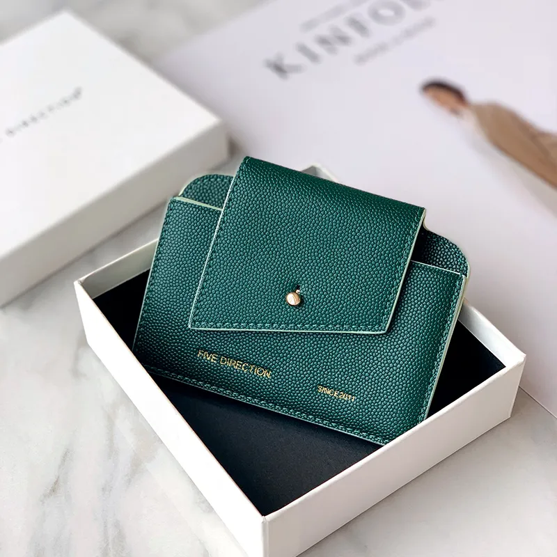 Cute Women Red Leather Card Holders Slim Card Wallet Coin Holder Change Wallet For Women