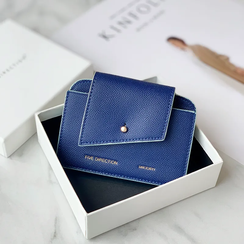 Cute Women Red Leather Card Holders Slim Card Wallet Coin Holder Change Wallet For Women