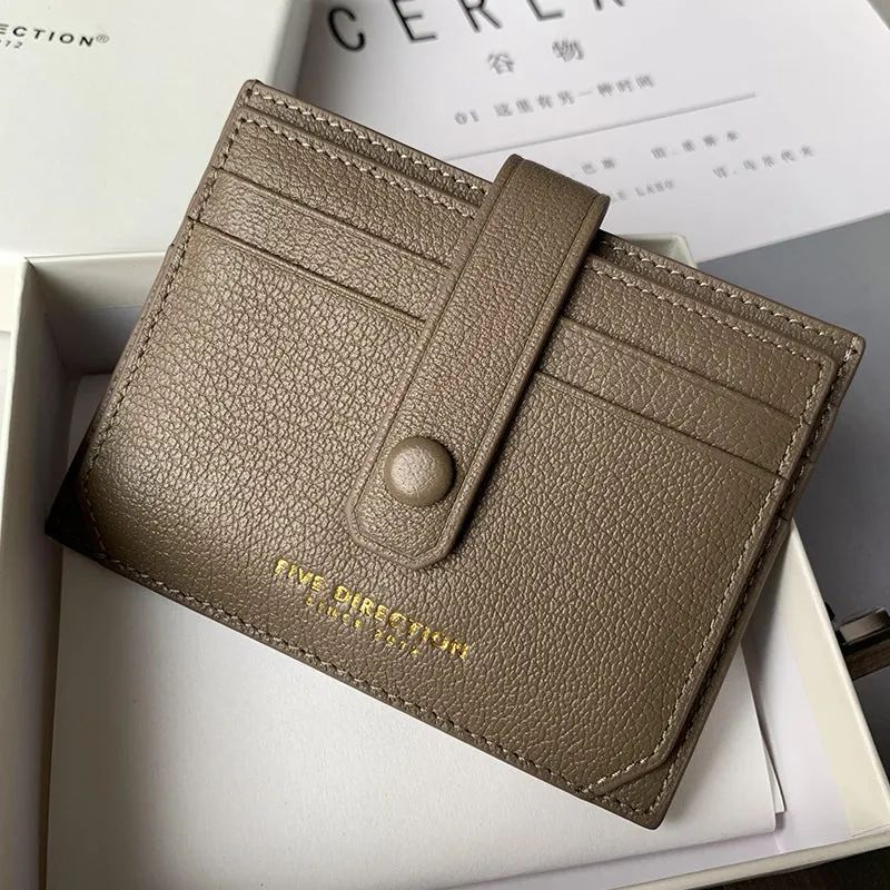 Cute Women Red Sheepskin Card Holder Slim Card Wallet Red Card Holder Credit Card Holder For Women