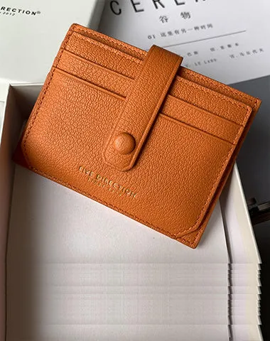 Cute Women Red Sheepskin Card Holder Slim Card Wallet Red Card Holder Credit Card Holder For Women