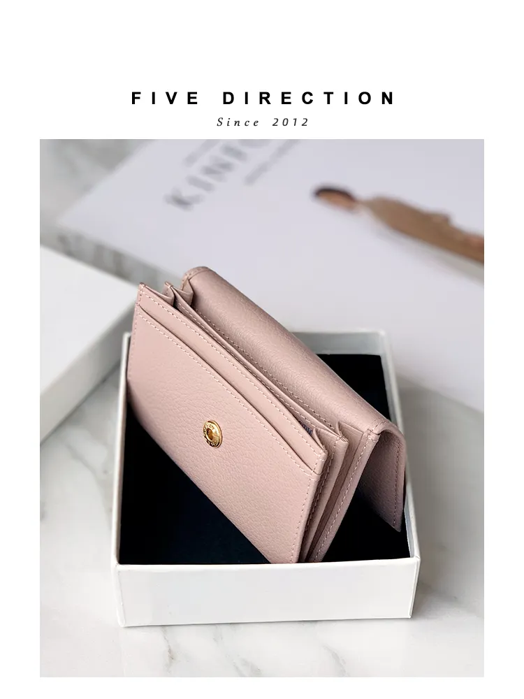Cute Women Red Sheepskin Small Wallet Card Wallet Coin Change Wallet For Women