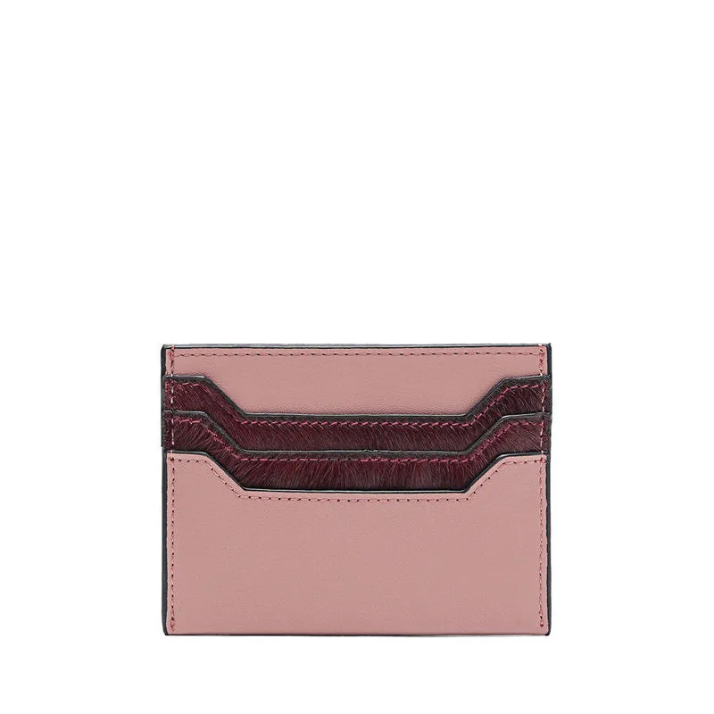 Cute Women Yellow Leather Card Holder Contrast Color Card Wallet Card Holder Credit Card Holder For Women