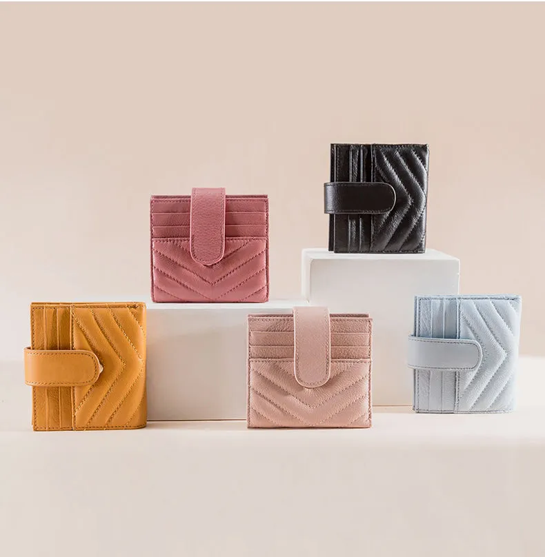 Cute Women Yellow Leather Card Holder Small Card Wallet Card Holder Small Wallet Credit Card Holder For Women