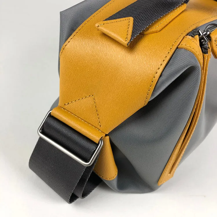 Cute Womens Orange NYLON Handbag Purse Cube NYLON Shoulder Bag Crossbody Purse for Ladies