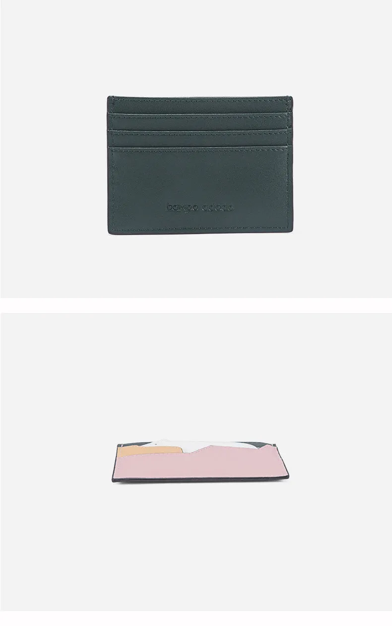 Cutest Women Green Leather Card Holder Polar Bear Card Wallet Card Holder Polar Bear Credit Card Holder For Women