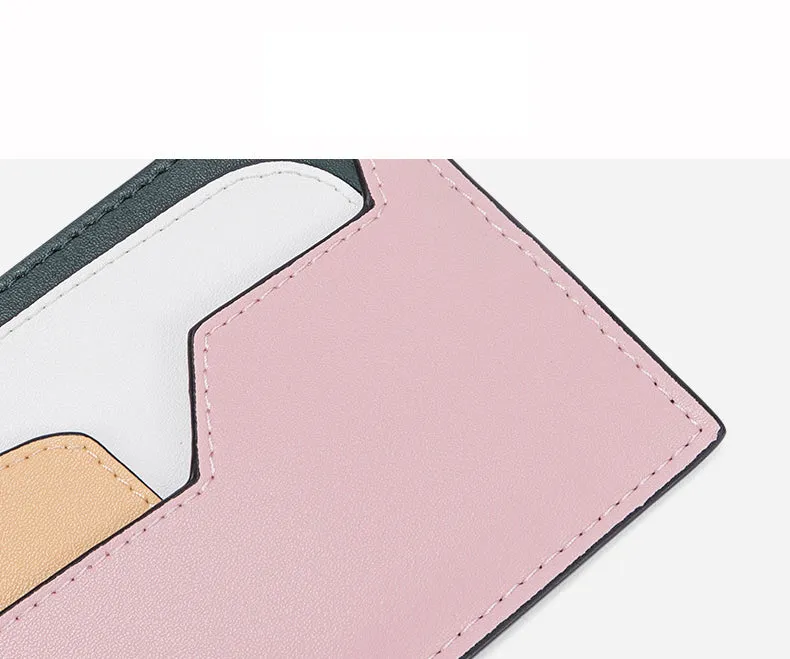 Cutest Women Pink Leather Card Holder Polar Bear Card Wallet Card Holder Polar Bear Credit Card Holder For Women