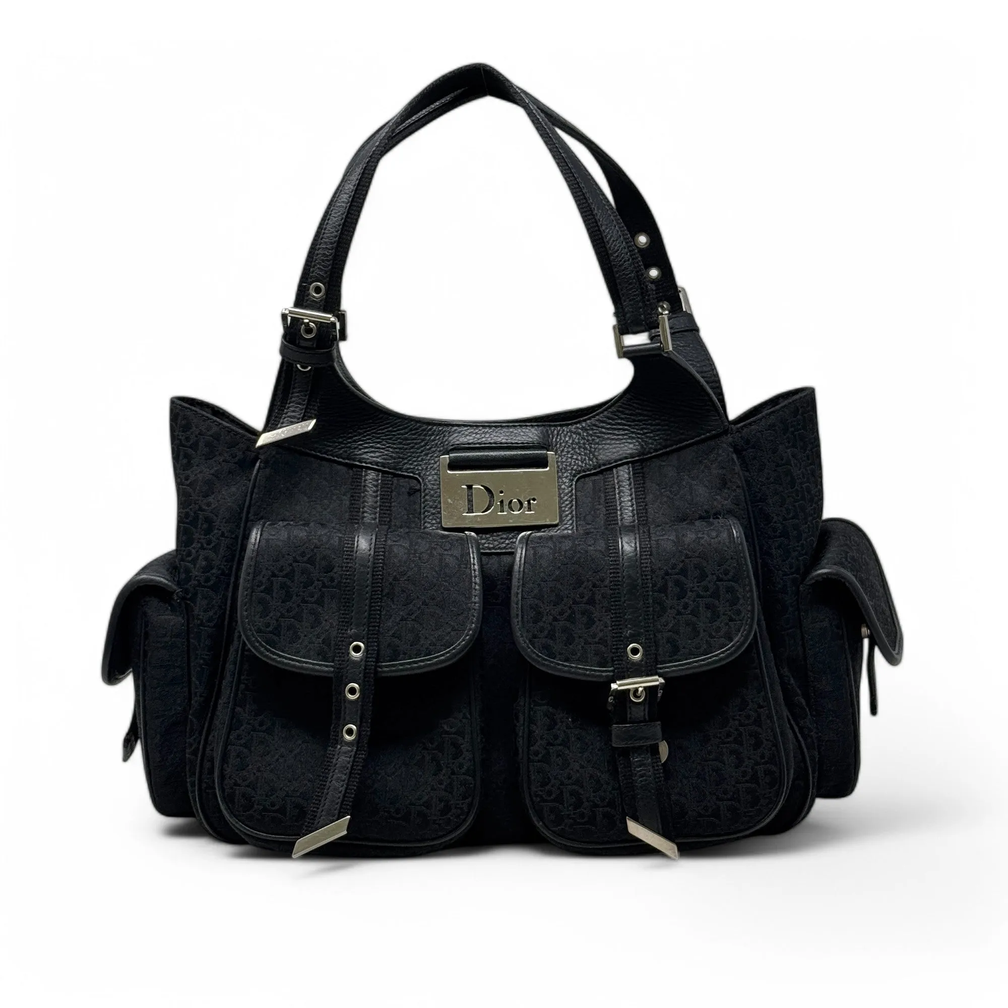 Dior Black Diorissimo Street Chic Hobo
