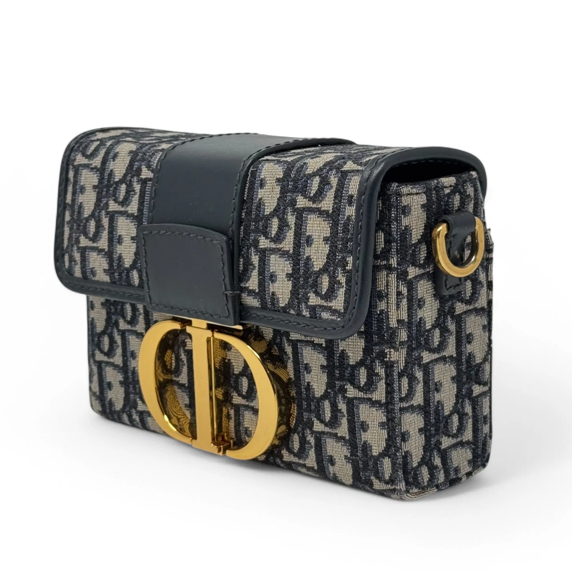 Dior Blue Oblique 30 Montaigne Box Bag