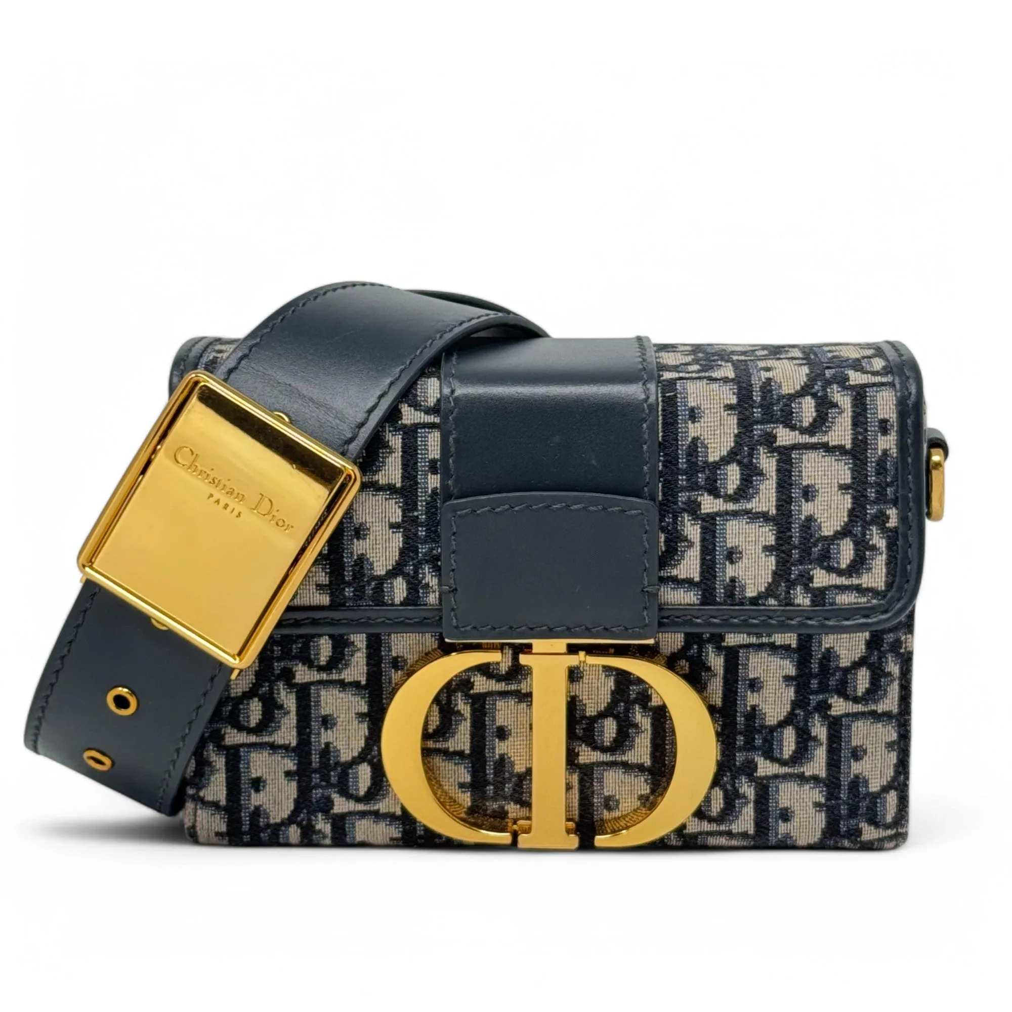 Dior Blue Oblique 30 Montaigne Box Bag