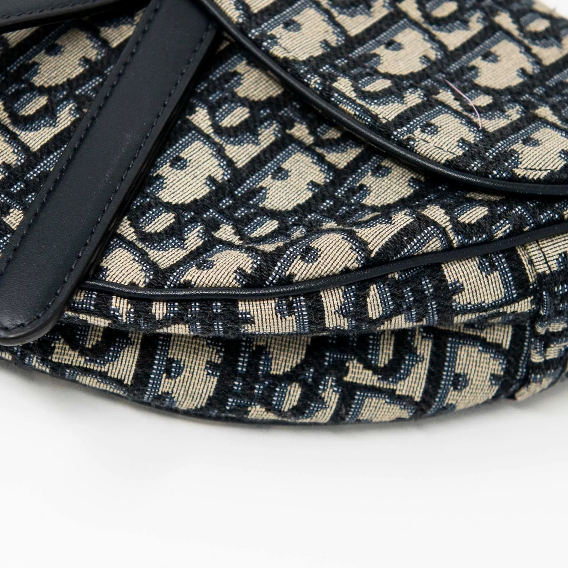 Dior Blue Oblique Medium Saddle Bag