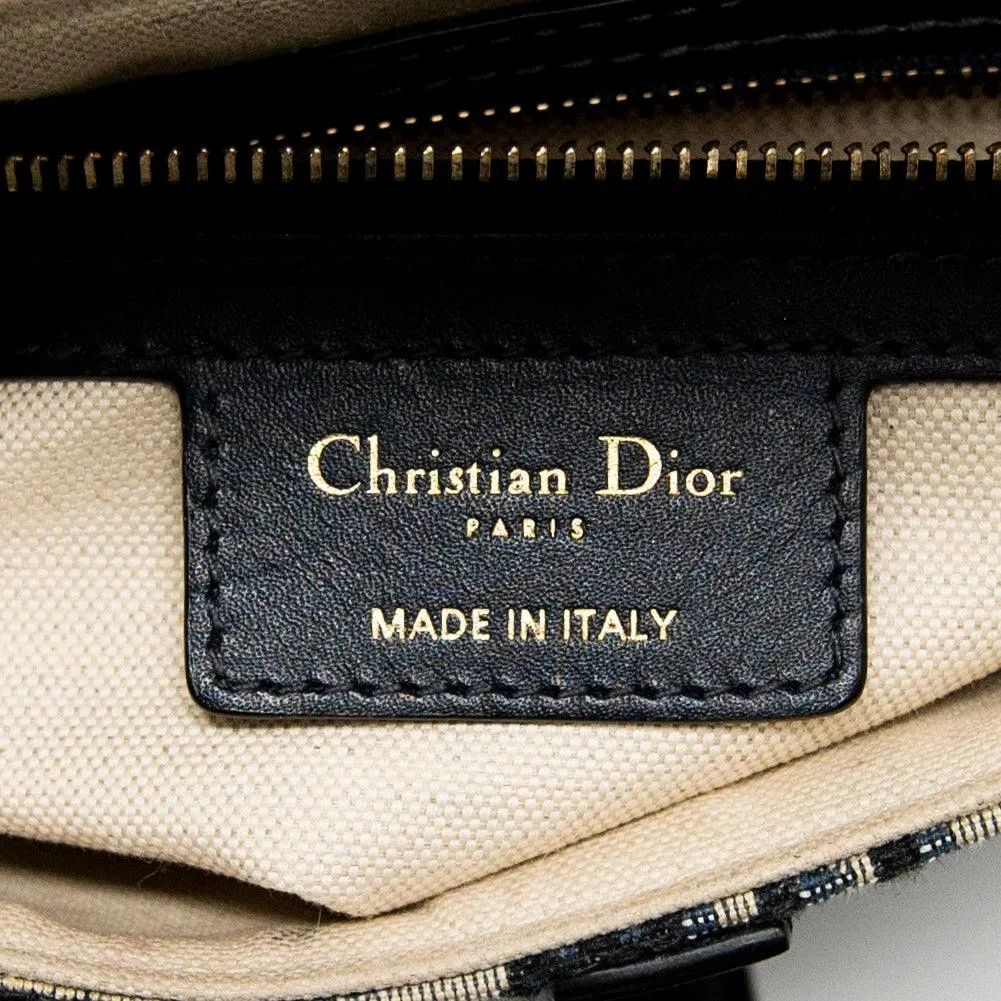Dior Blue Oblique Medium Saddle Bag