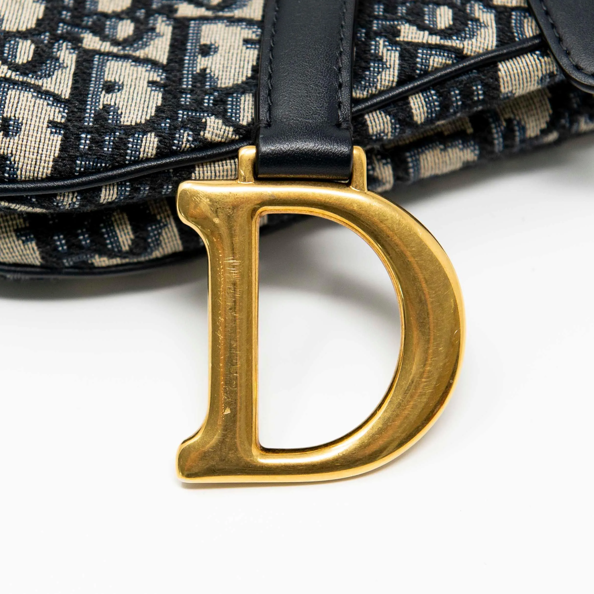 Dior Blue Oblique Medium Saddle Bag