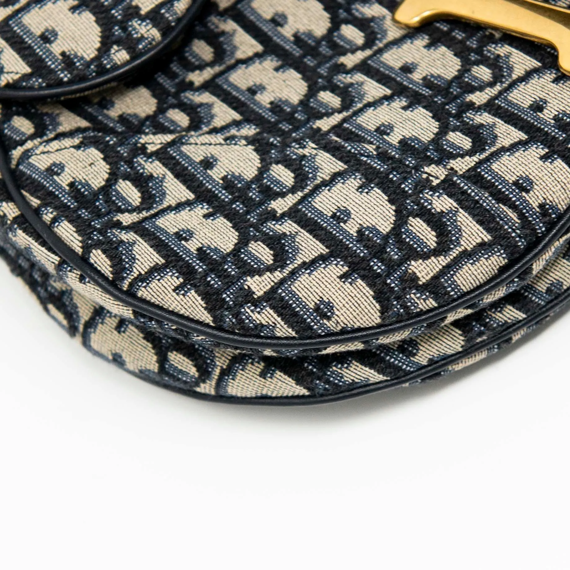 Dior Blue Oblique Medium Saddle Bag