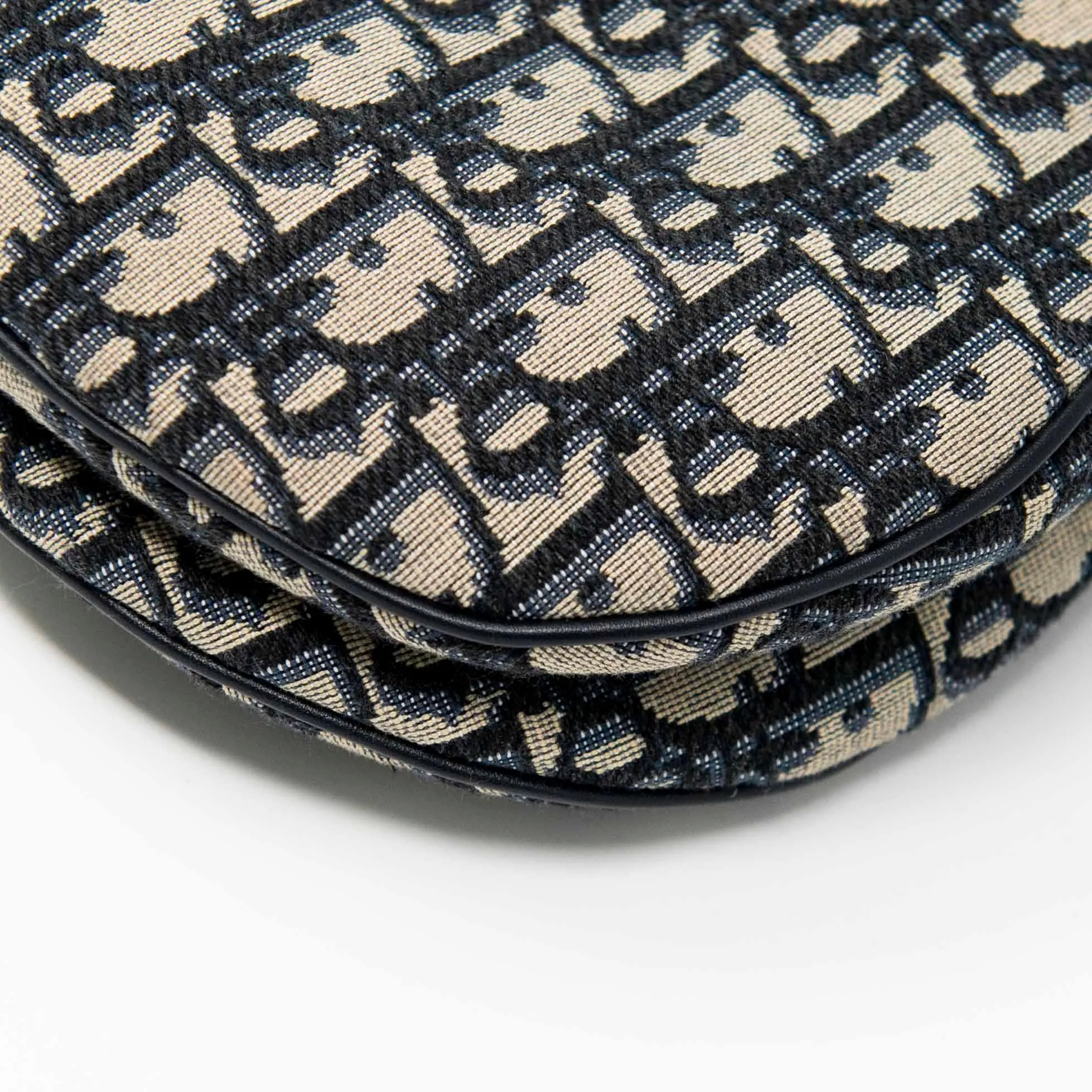 Dior Blue Oblique Medium Saddle Bag