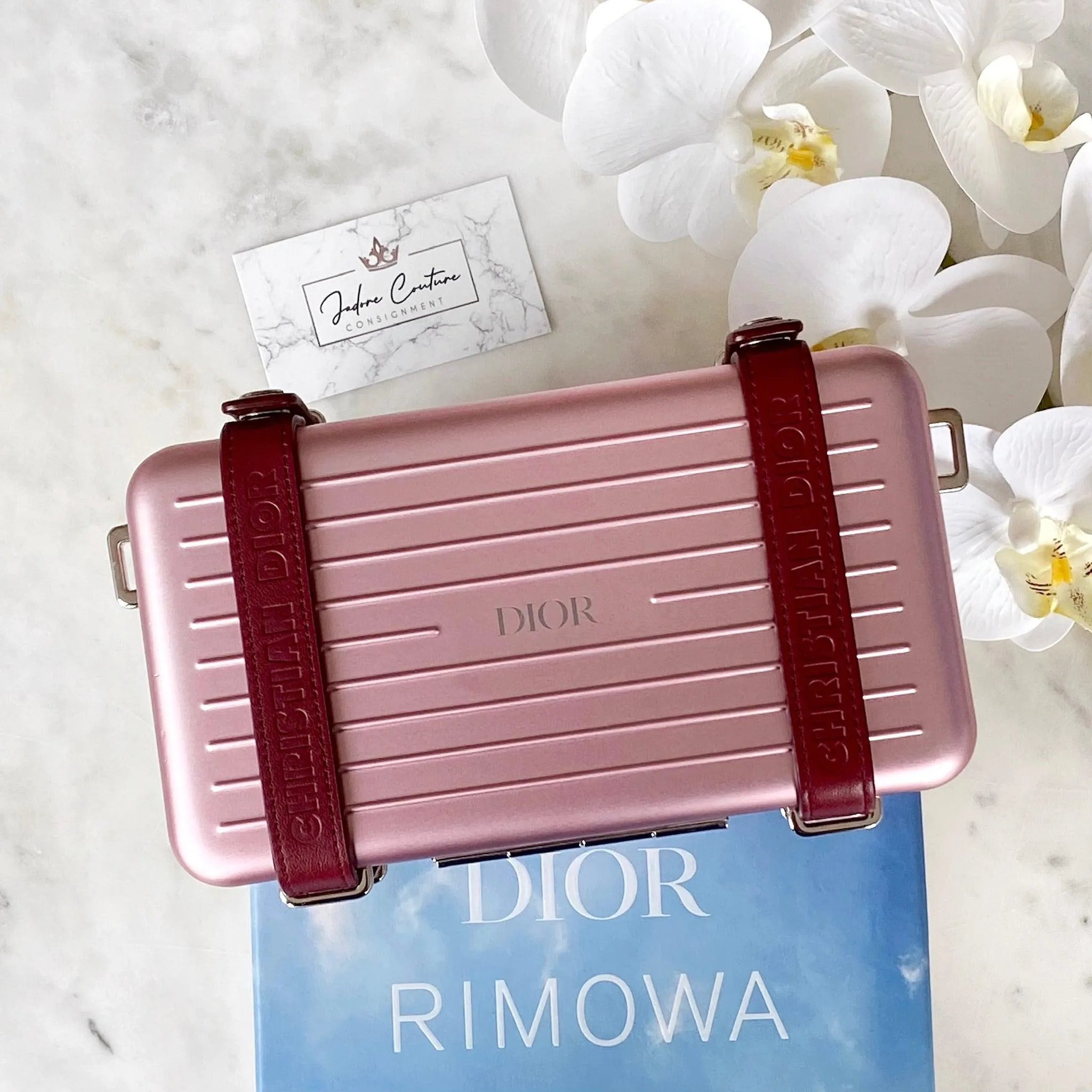 Dior x Rimowa Rose Aluminum Personal Clutch