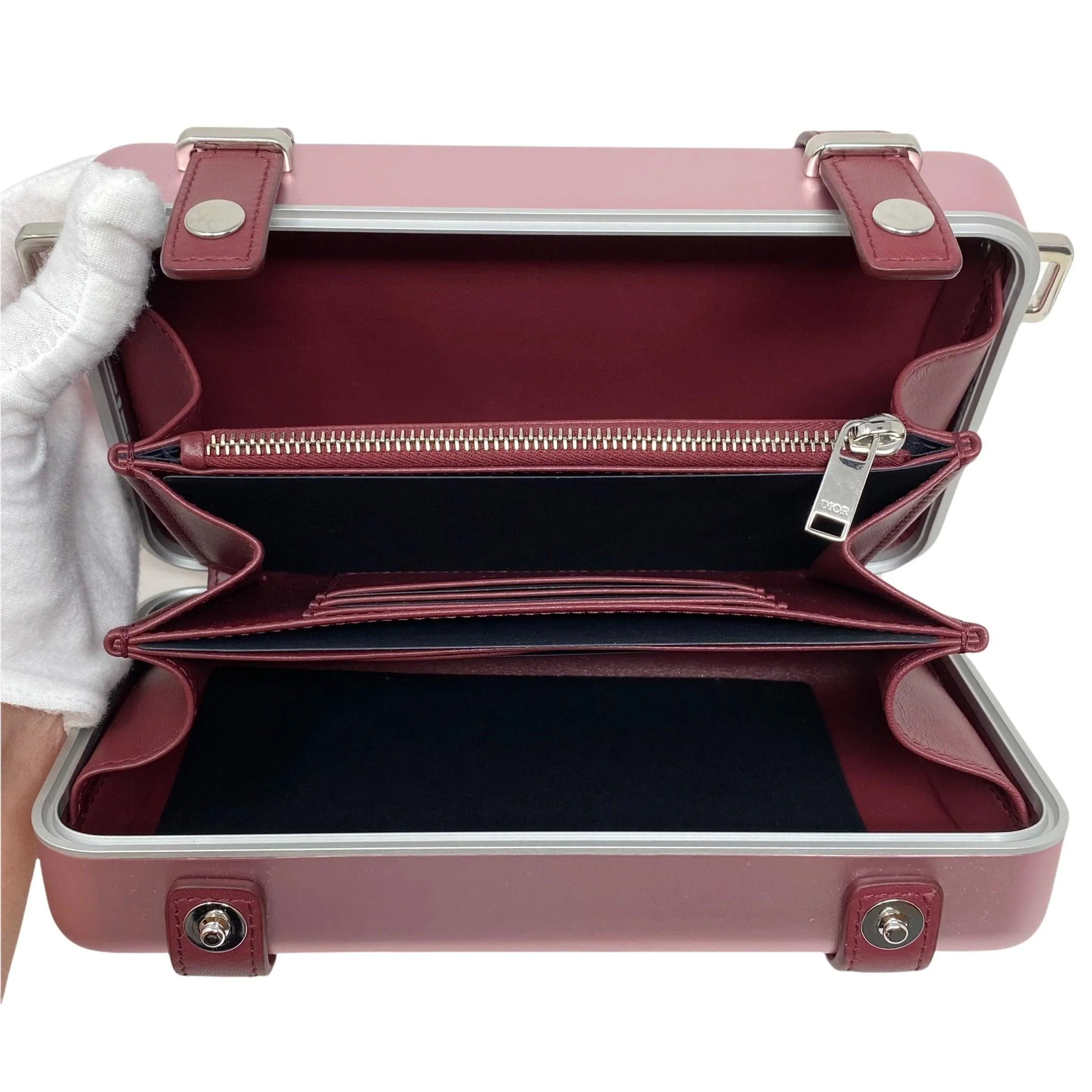 Dior x Rimowa Rose Aluminum Personal Clutch