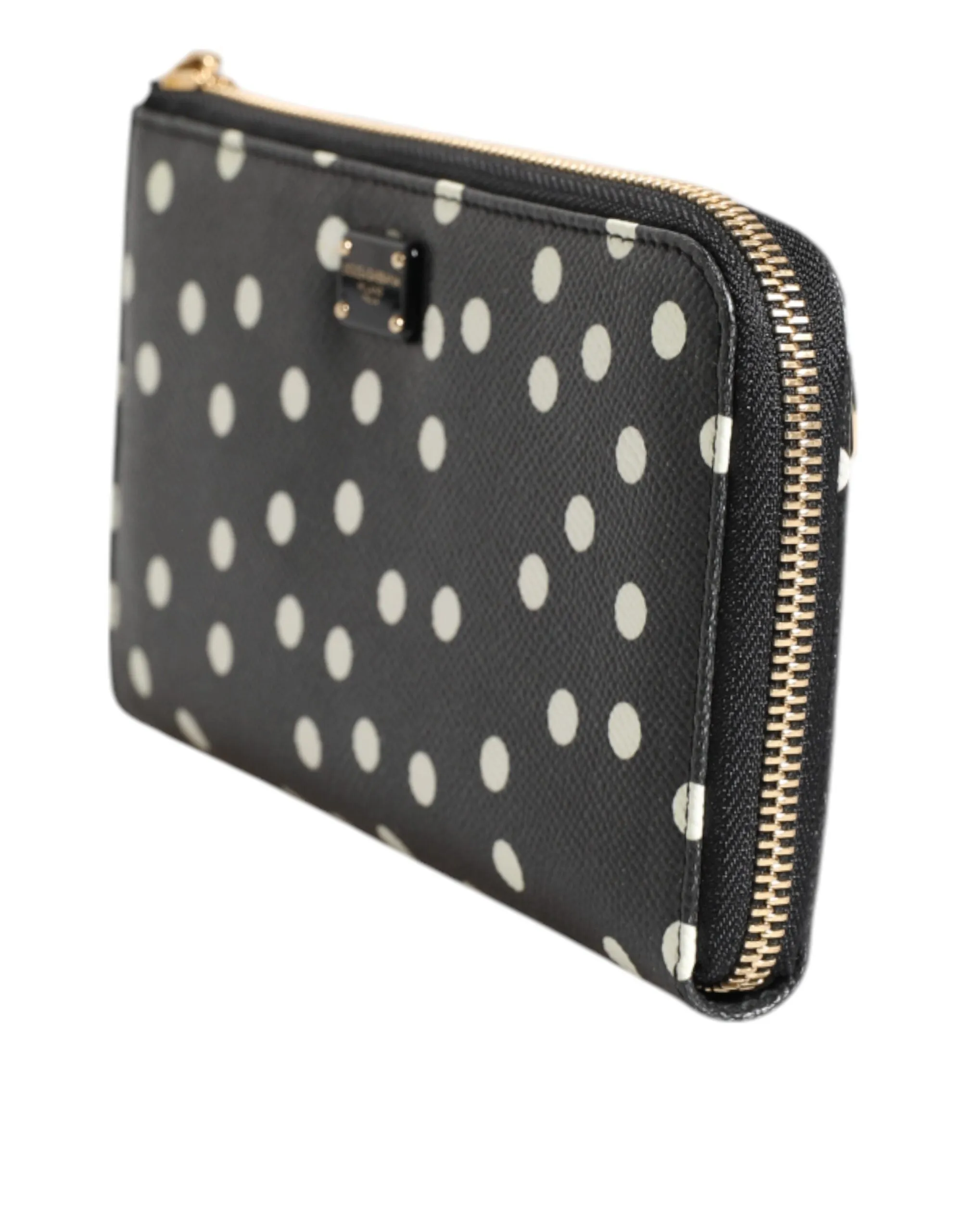 Dolce & Gabbana  Dotted Leather Zip Around Continental Women's Wallet