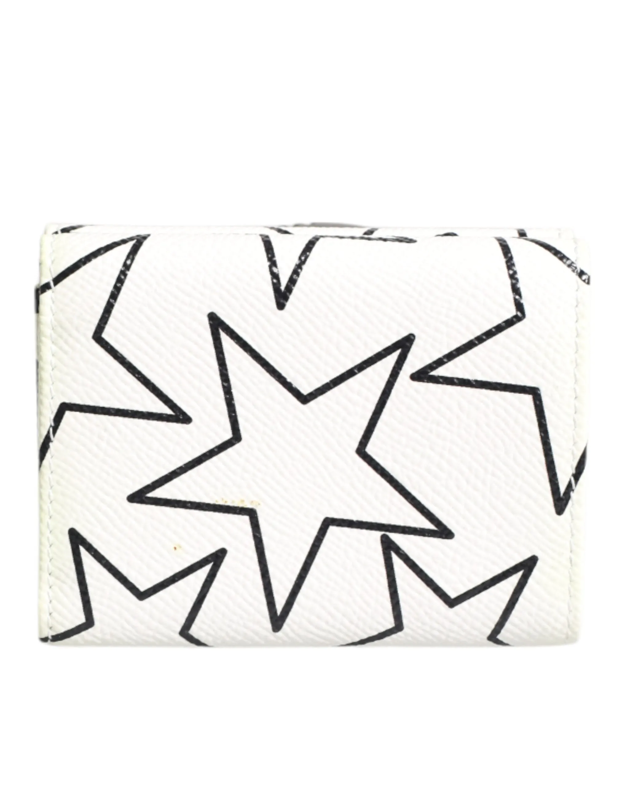 Dolce & Gabbana Leather Trifold DG Star Print Card Holder Women's Wallet (Pre-Owned)