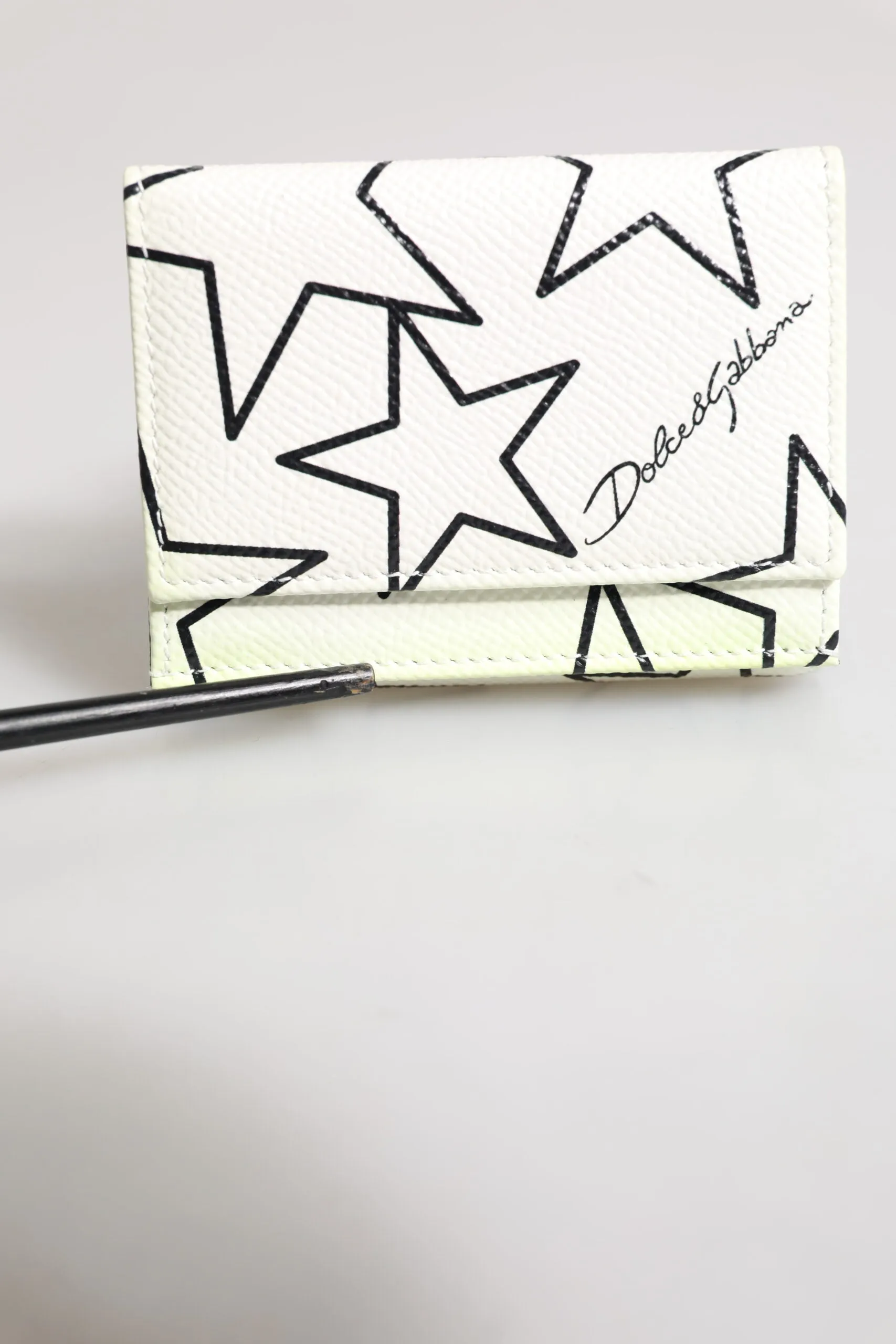 Dolce & Gabbana Leather Trifold DG Star Print Card Holder Women's Wallet (Pre-Owned)