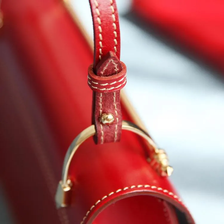 Fashion Womens Coffee Leather Flap Over Handbag Purse Handmade Square Crossbody Bag Shoulder Bag Purse
