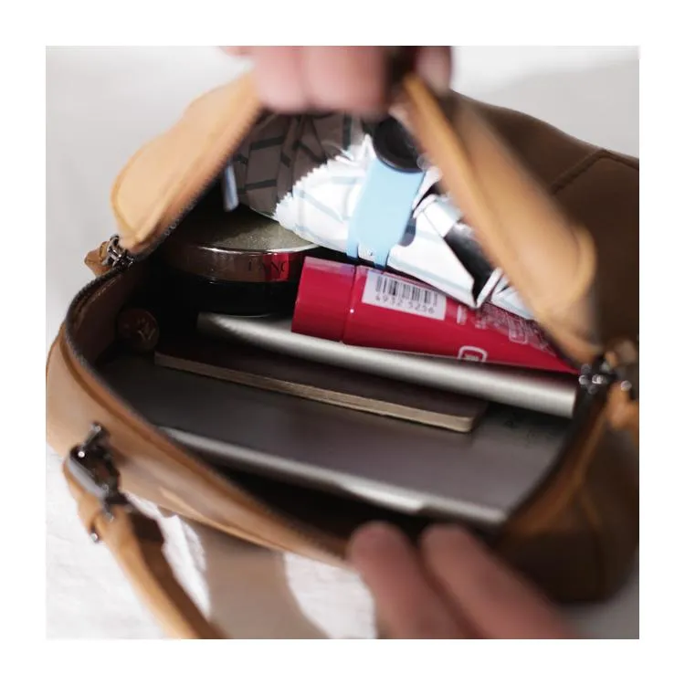 Fashion Women's Small Leather Black Satchel Handbags Brown Cube Square Shoulder Bag Crossbody Bag