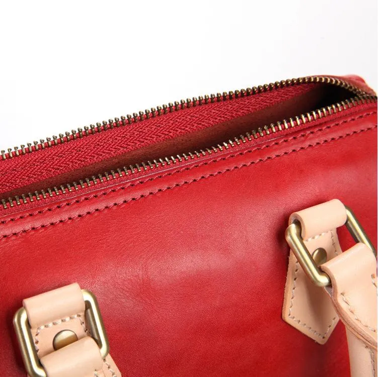Fashion Womens Tan Leather Small Boston Handbag Best Tan Leather Boston Purse Side Bag