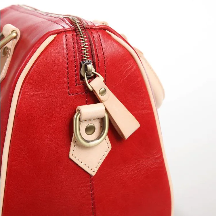 Fashion Womens Tan Leather Small Boston Handbag Best Tan Leather Boston Purse Side Bag