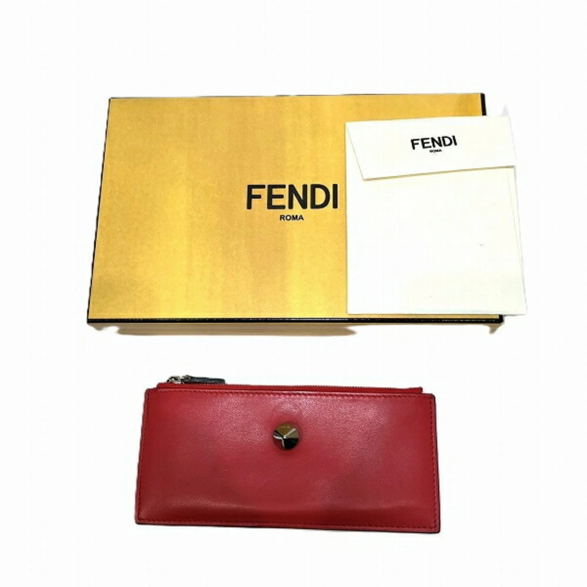 Fendi Leather Long Wallet (Bi-Fold) (Pre-Owned)