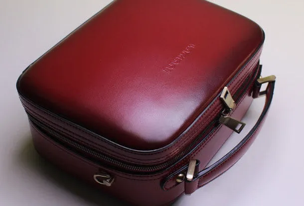 Genuine Leather cube handbag shoulder bag for women leather crossbody bag