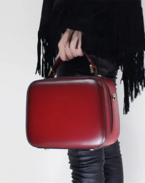 Genuine Leather cube handbag shoulder bag for women leather crossbody bag