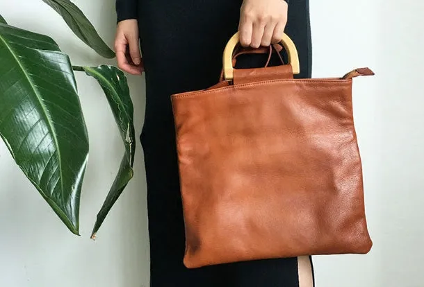 Genuine Leather Cute Handbag Clutch Shoulder Bag Women Leather Purse
