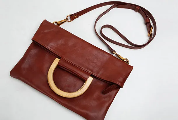 Genuine Leather Cute Handbag Clutch Shoulder Bag Women Leather Purse