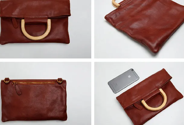 Genuine Leather Cute Handbag Clutch Shoulder Bag Women Leather Purse