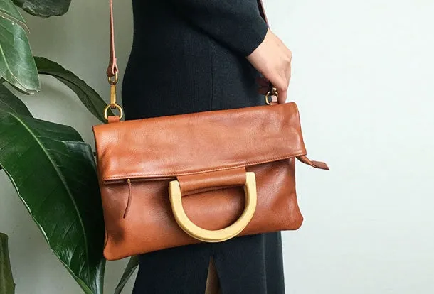 Genuine Leather Cute Handbag Clutch Shoulder Bag Women Leather Purse