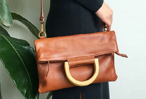 Genuine Leather Cute Handbag Clutch Shoulder Bag Women Leather Purse