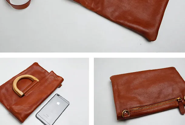 Genuine Leather Cute Handbag Clutch Shoulder Bag Women Leather Purse