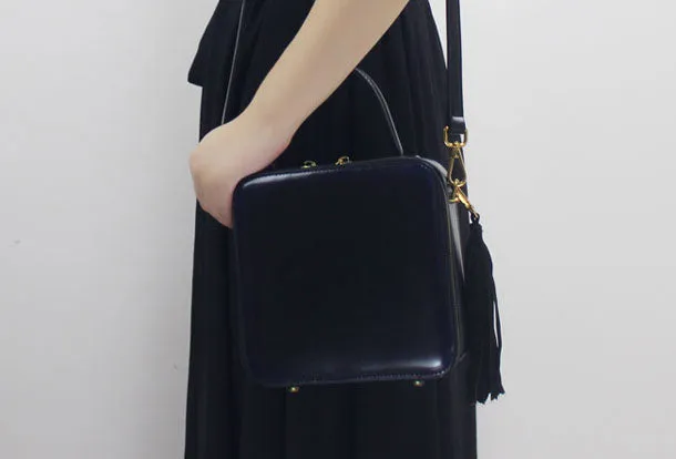 Genuine Leather handbag Cube bag shoulder bag for women leather crossbody bag