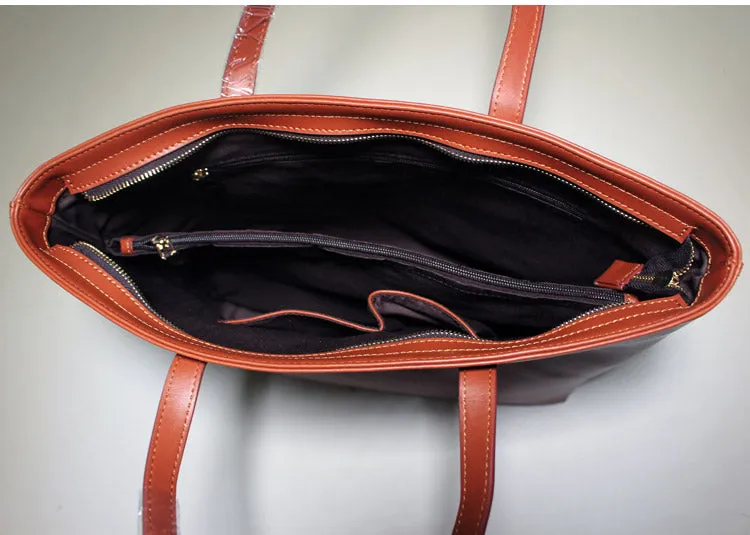 Genuine Leather handbag shoulder bag large tote for women leather shopper bag