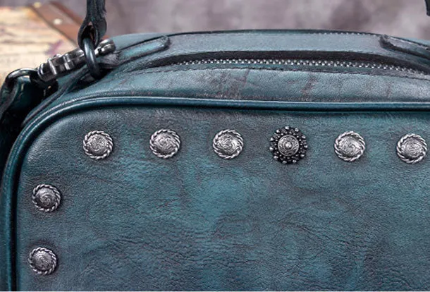 Genuine Leather Handbag Vintage Bag Shoulder Bag Crossbody Bag Clutch Purse For Women