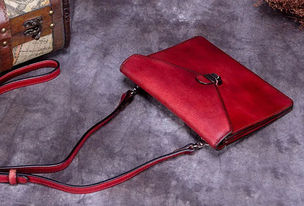 Genuine Leather Handbag Vintage Bag Shoulder Bag Crossbody Bag Purse Clutch For Women