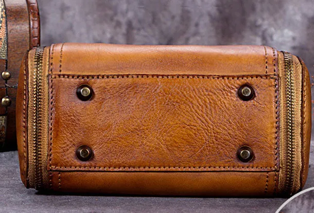 Genuine Leather Handbag Vintage Crossbody Bag Shoulder Bag Purse For Women