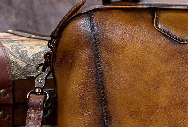 Genuine Leather Handbag Vintage Crossbody Bag Shoulder Bag Purse For Women
