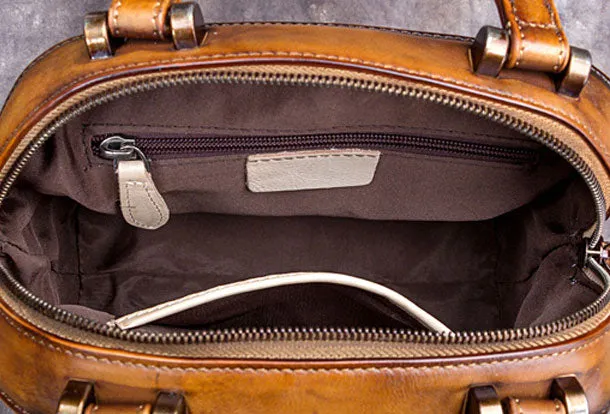 Genuine Leather Handbag Vintage Crossbody Bag Shoulder Bag Purse For Women